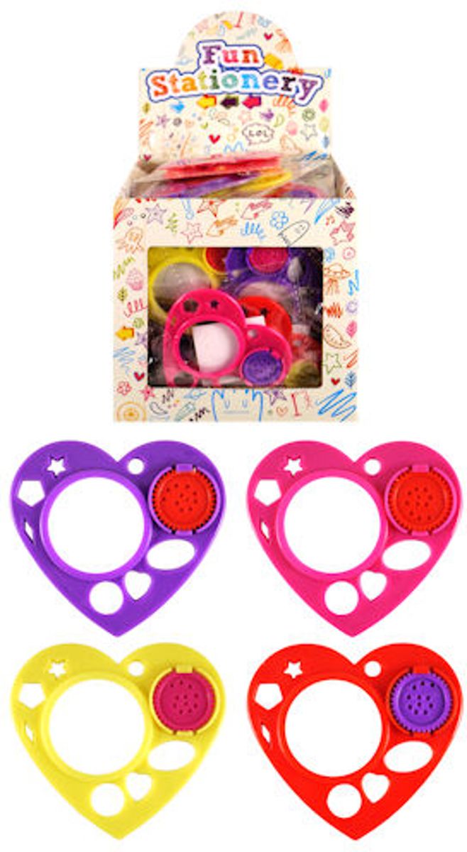 50 STUKS | Spirograaf in Hart Vorm in Traktatiebox (Traktatie / Uitdeelcadeautjes)